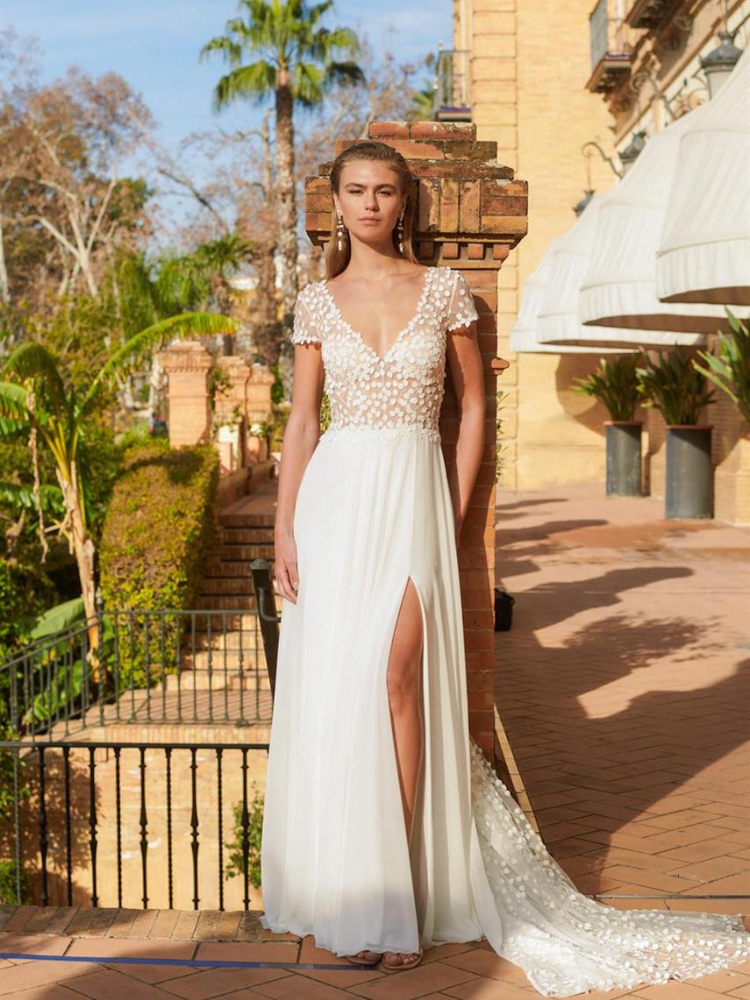 Gardena, robe de mariée longue fluide, Marylise