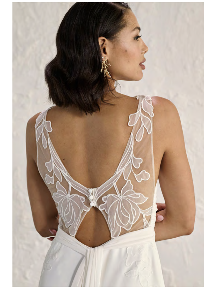 Oranger, robe longue de mariée fluide Rembo Styling