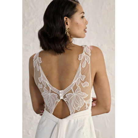 Oranger, robe longue de mariée fluide Rembo Styling