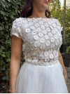 Top en tulle 3D, dos nu, manchettes by Atelier de Juliette