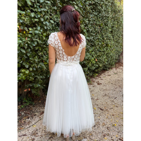 Jupe longue de mariée  en tulle soft