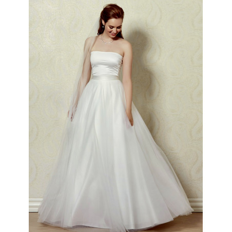 Jupe longue de mariée  en tulle soft