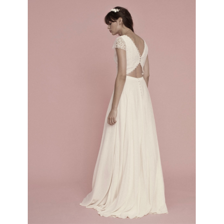 Robe longue de mariée Flore d'Elise Hameau - modèle dégriffé